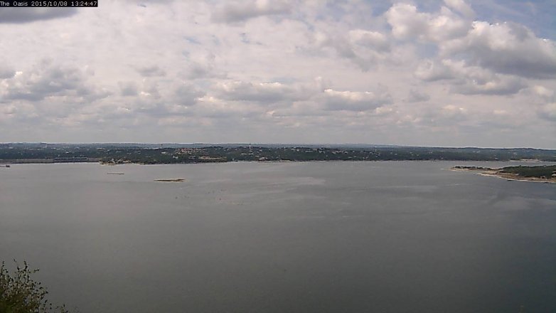 Lake Travis webcam, October 8, 2015 12:30 PM CT