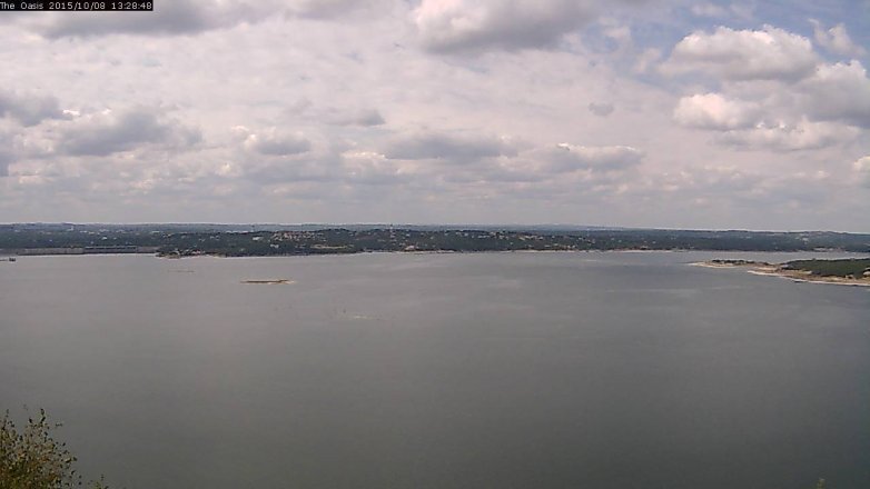 Lake Travis webcam, October 8, 2015 12:35 PM CT