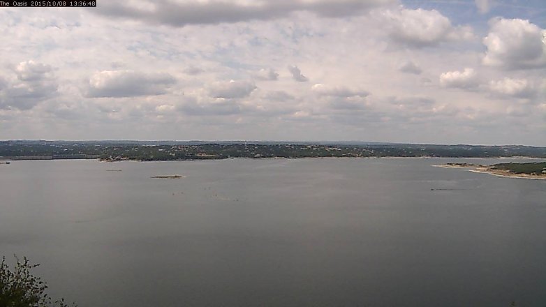 Lake Travis webcam, October 8, 2015 12:45 PM CT
