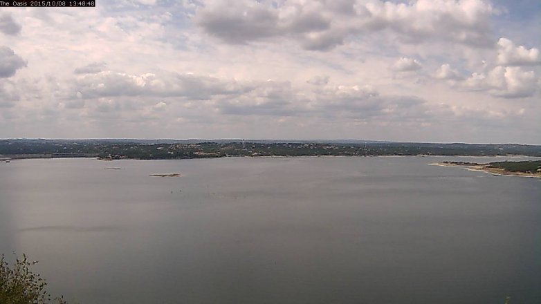 Lake Travis webcam, October 8, 2015 12:55 PM CT
