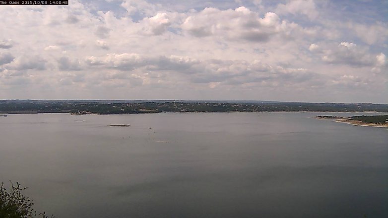 Lake Travis webcam, October 8, 2015 1:05 PM CT