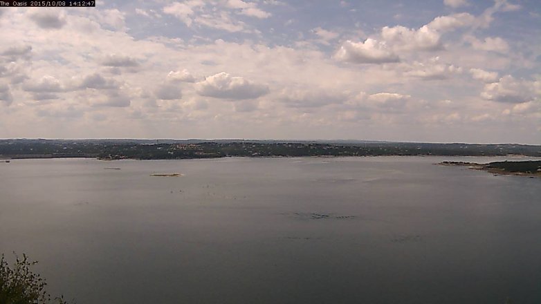 Lake Travis webcam, October 8, 2015 1:20 PM CT