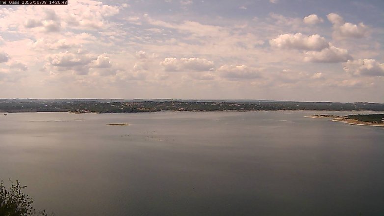Lake Travis webcam, October 8, 2015 1:25 PM CT