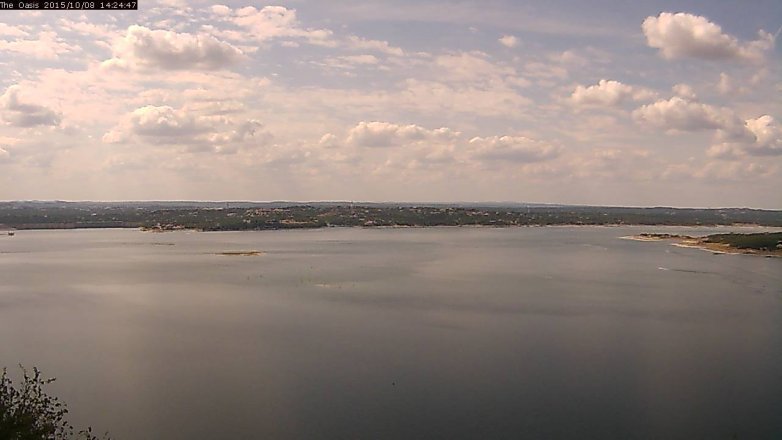 Lake Travis webcam, October 8, 2015 1:30 PM CT