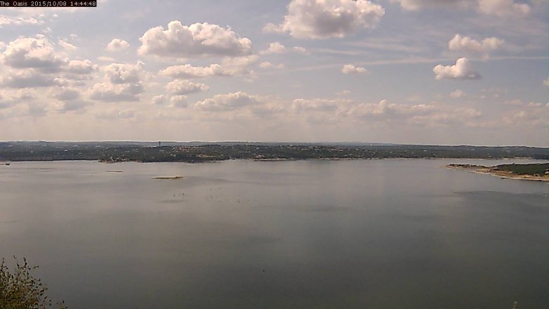 Lake Travis webcam, October 8, 2015 1:50 PM CT