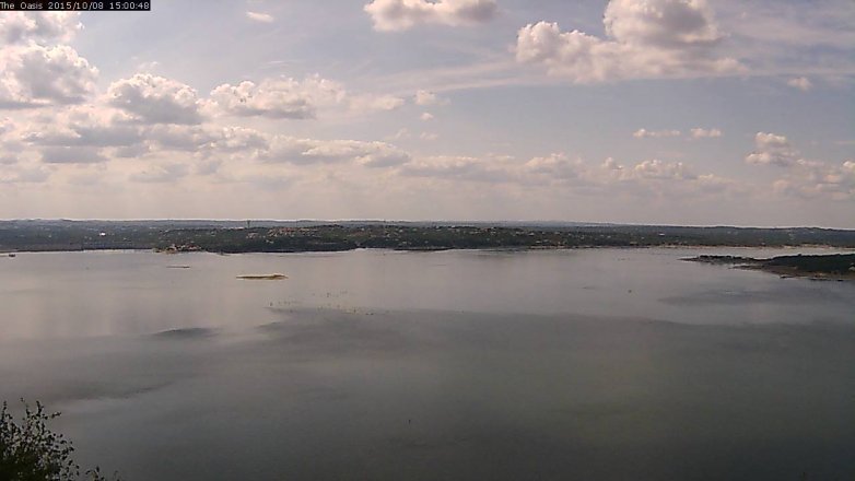 Lake Travis webcam, October 8, 2015 2:05 PM CT