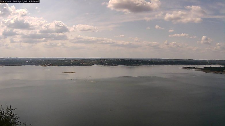 Lake Travis webcam, October 8, 2015 2:10 PM CT