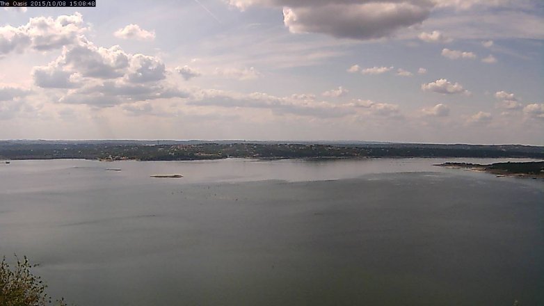 Lake Travis webcam, October 8, 2015 2:15 PM CT