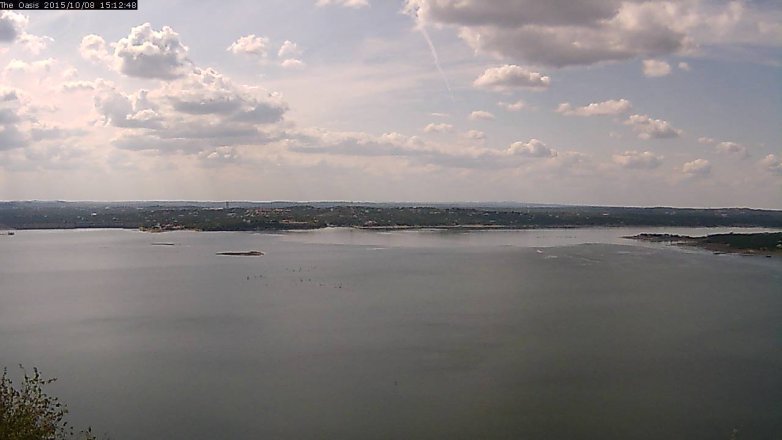 Lake Travis webcam, October 8, 2015 2:20 PM CT