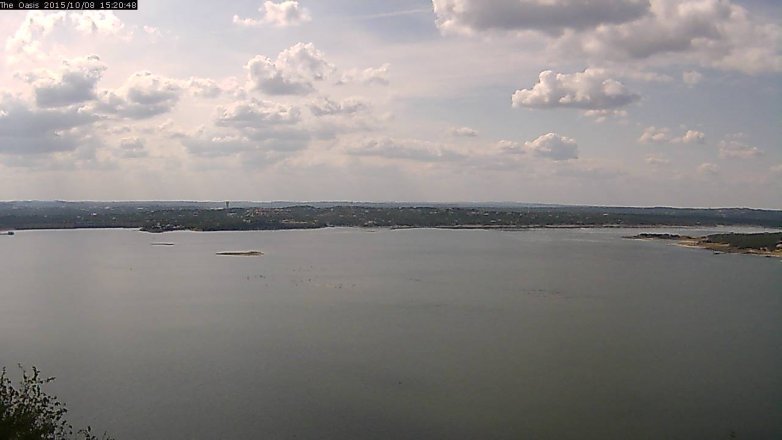 Lake Travis webcam, October 8, 2015 2:25 PM CT
