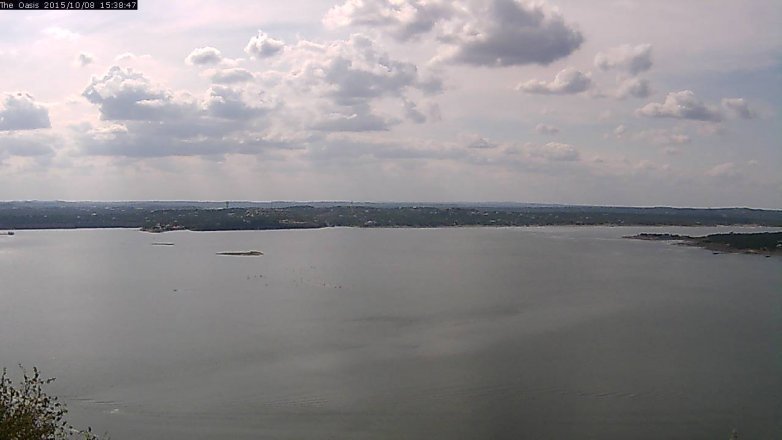 Lake Travis webcam, October 8, 2015 2:45 PM CT