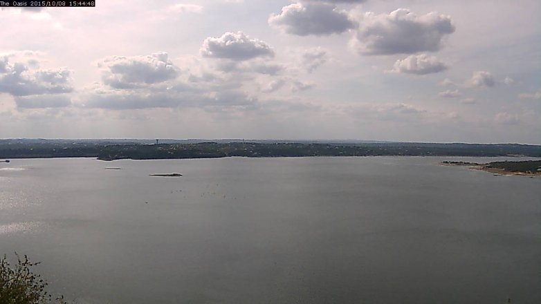 Lake Travis webcam, October 8, 2015 2:50 PM CT