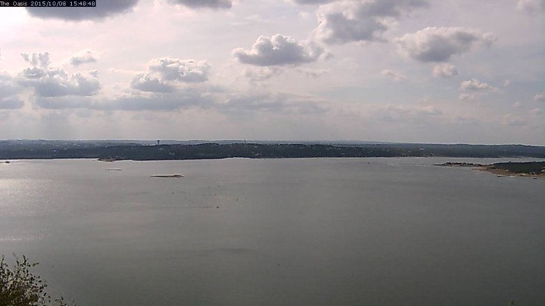 Lake Travis webcam, October 8, 2015 2:55 PM CT