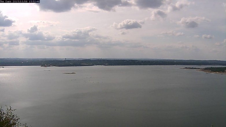 Lake Travis webcam, October 8, 2015 3:00 PM CT