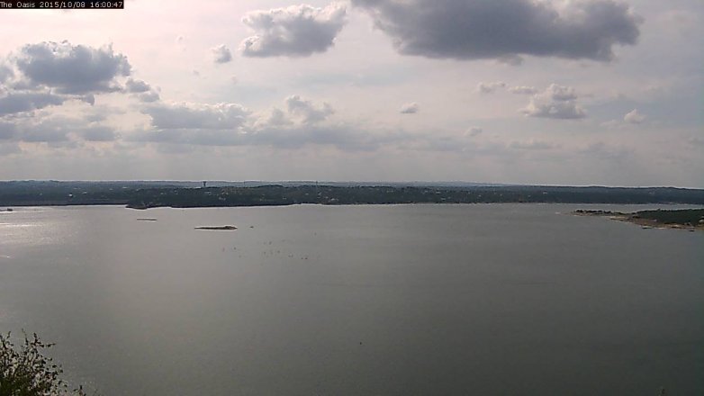 Lake Travis webcam, October 8, 2015 3:05 PM CT