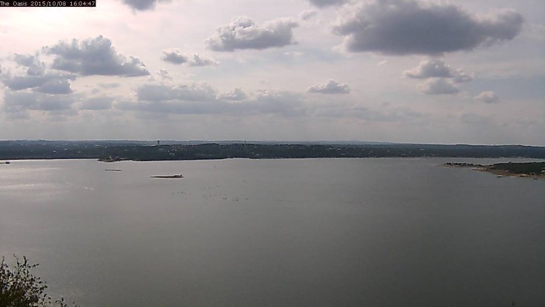 Lake Travis webcam, October 8, 2015 3:10 PM CT