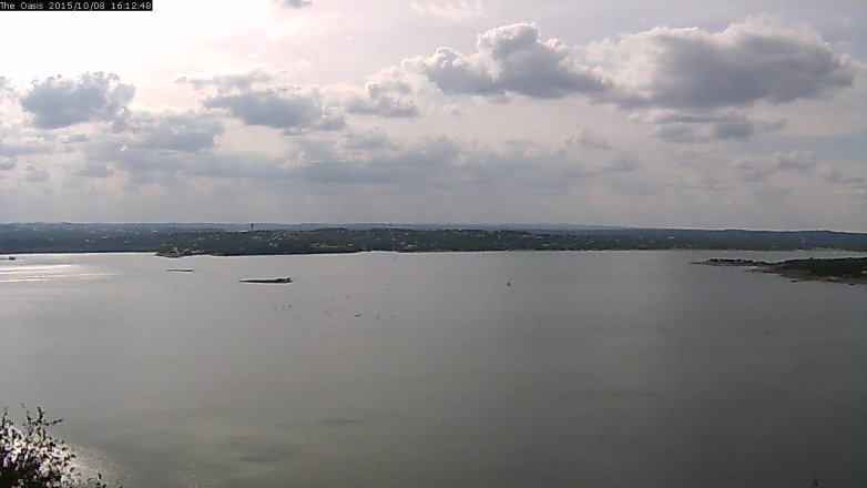 Lake Travis webcam, October 8, 2015 3:20 PM CT