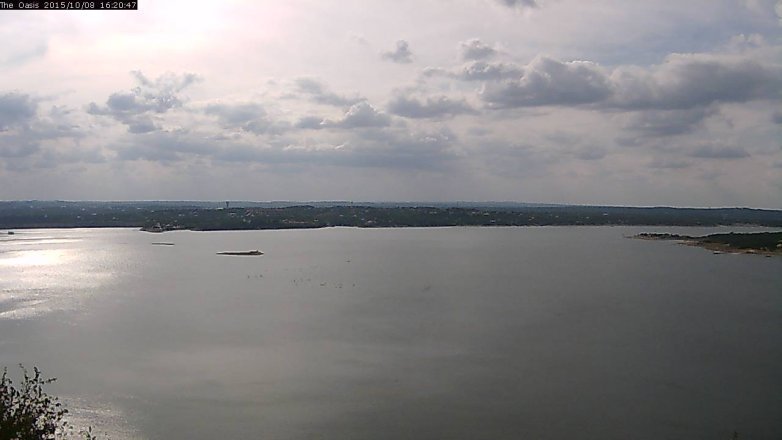 Lake Travis webcam, October 8, 2015 3:25 PM CT