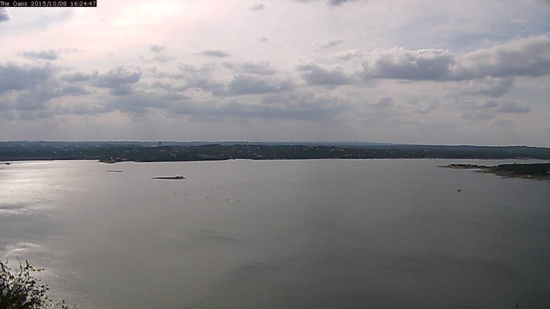 Lake Travis webcam, October 8, 2015 3:30 PM CT