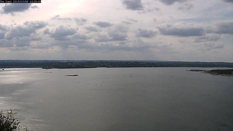 Lake Travis webcam, October 8, 2015 3:35 PM CT