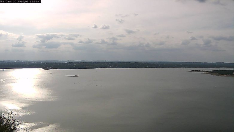 Lake Travis webcam, October 8, 2015 3:55 PM CT