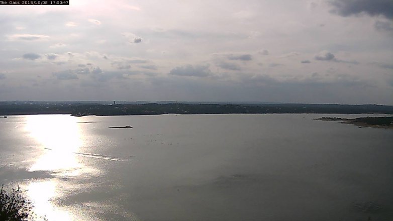Lake Travis webcam, October 8, 2015 4:05 PM CT