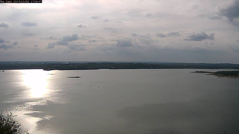 Lake Travis webcam, October 8, 2015 4:15 PM CT