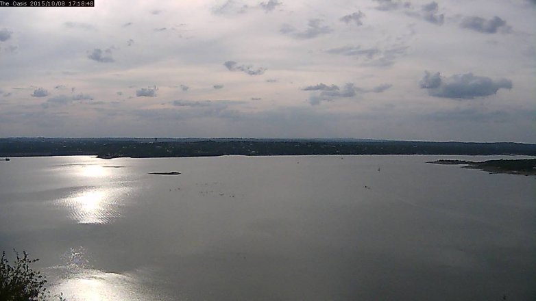 Lake Travis webcam, October 8, 2015 4:25 PM CT
