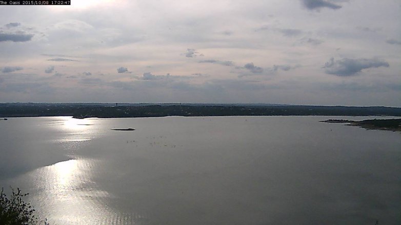 Lake Travis webcam, October 8, 2015 4:30 PM CT