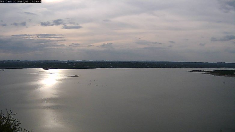 Lake Travis webcam, October 8, 2015 4:40 PM CT