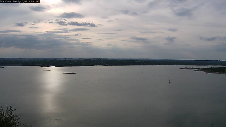 Lake Travis webcam, October 8, 2015 4:50 PM CT