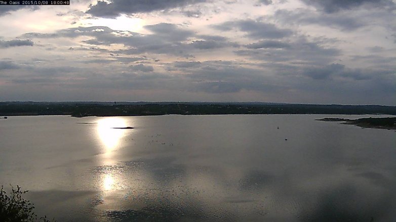 Lake Travis webcam, October 8, 2015 5:05 PM CT