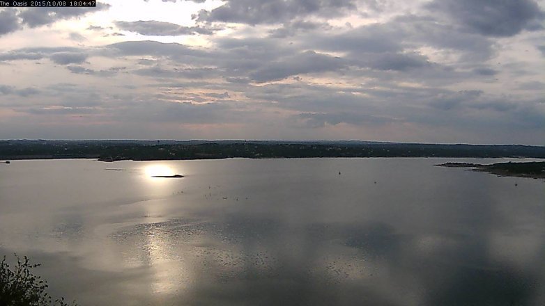 Lake Travis webcam, October 8, 2015 5:10 PM CT
