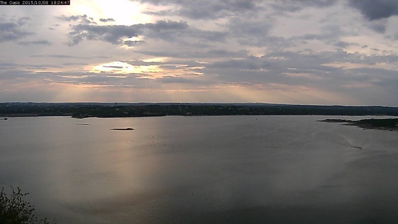 Lake Travis webcam, October 8, 2015 5:30 PM CT
