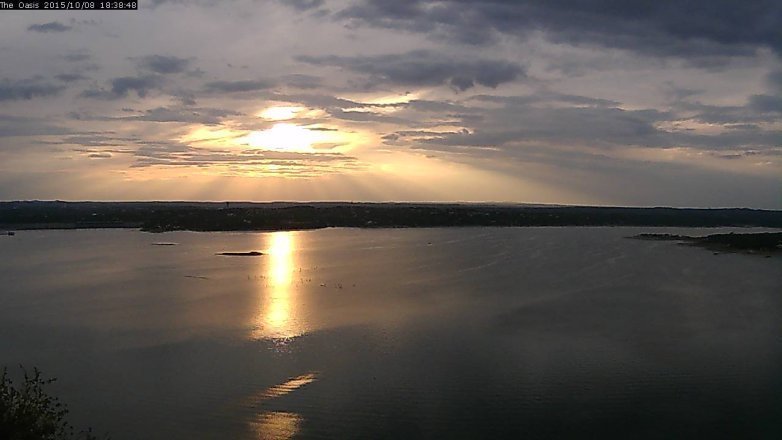 Lake Travis webcam, October 8, 2015 5:45 PM CT
