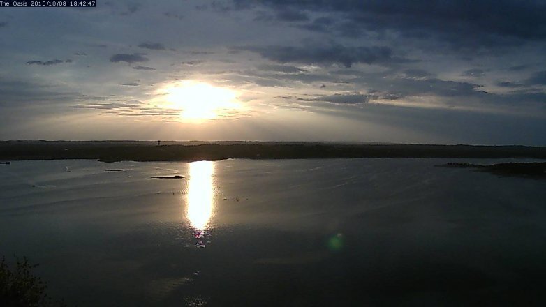 Lake Travis webcam, October 8, 2015 5:50 PM CT