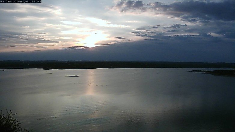 Lake Travis webcam, October 8, 2015 5:55 PM CT