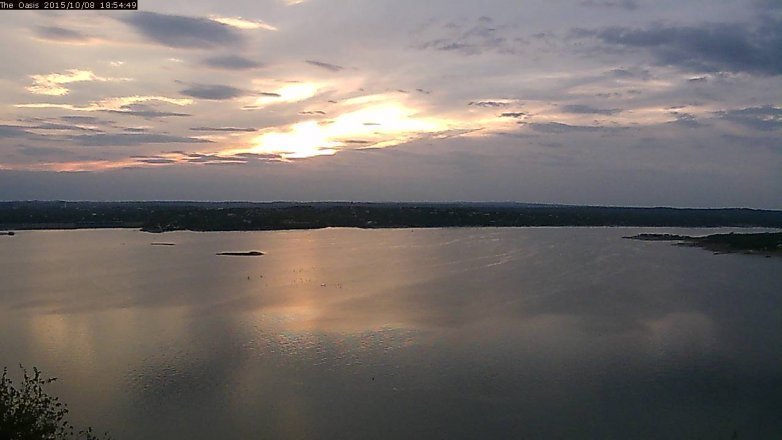 Lake Travis webcam, October 8, 2015 6:00 PM CT
