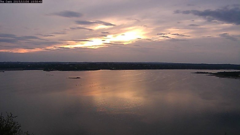 Lake Travis webcam, October 8, 2015 6:05 PM CT