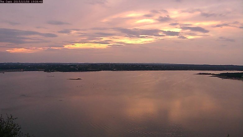 Lake Travis webcam, October 8, 2015 6:10 PM CT