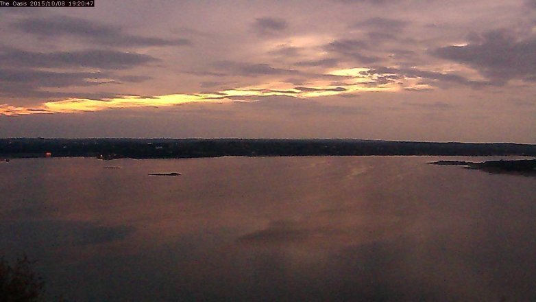 Lake Travis webcam, October 8, 2015 6:25 PM CT