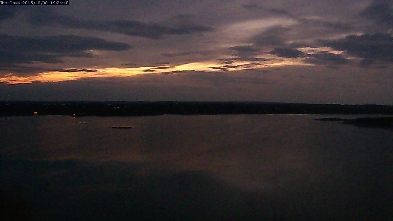 Lake Travis webcam, October 8, 2015 6:30 PM CT
