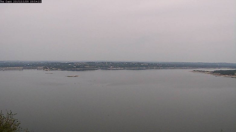Lake Travis webcam, October 9, 2015 9:00 AM CT