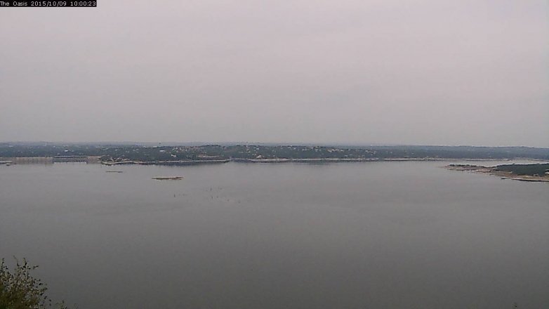 Lake Travis webcam, October 9, 2015 9:05 AM CT