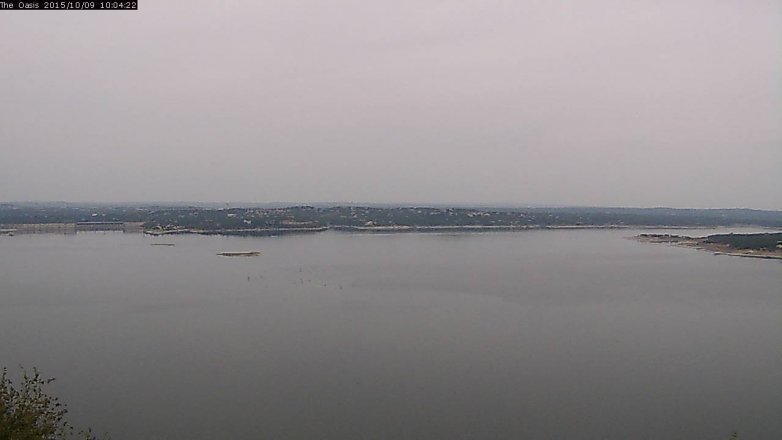 Lake Travis webcam, October 9, 2015 9:10 AM CT