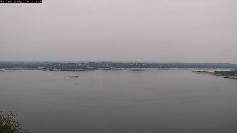 Lake Travis webcam, October 9, 2015 9:20 AM CT
