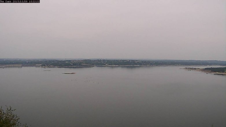 Lake Travis webcam, October 9, 2015 9:30 AM CT