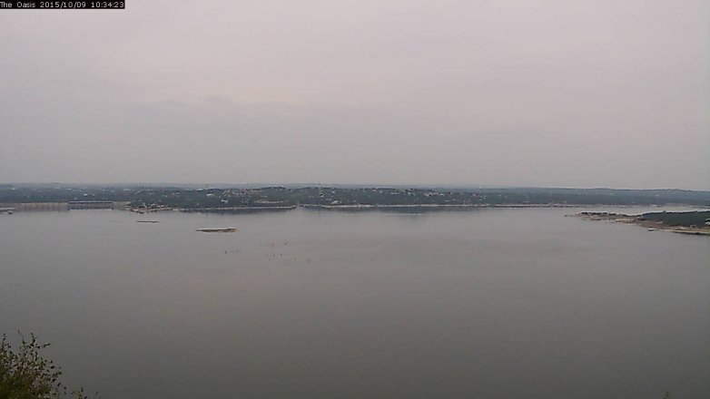 Lake Travis webcam, October 9, 2015 9:40 AM CT