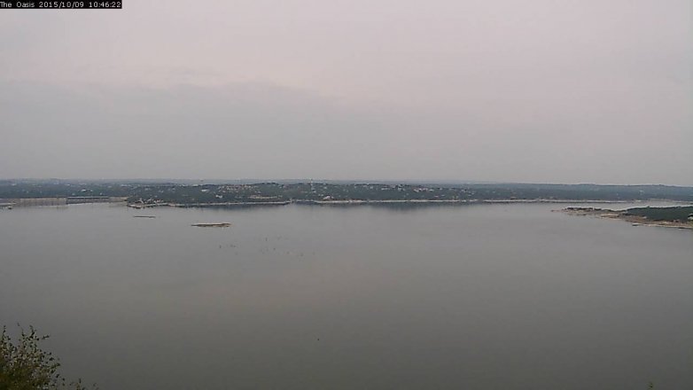 Lake Travis webcam, October 9, 2015 9:55 AM CT