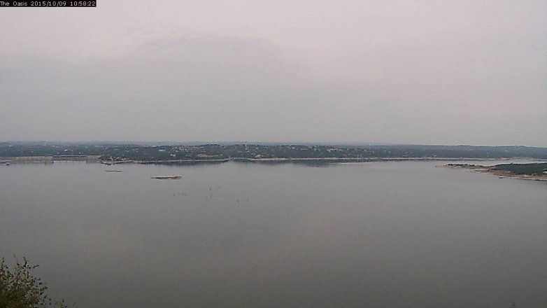 Lake Travis webcam, October 9, 2015 10:05 AM CT